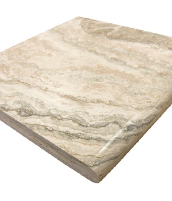 Cr̬me Brulee Travertine – Single Bullnose Coping_TILE EXTERIOR STONE COPING SPK-005 regiontile.com