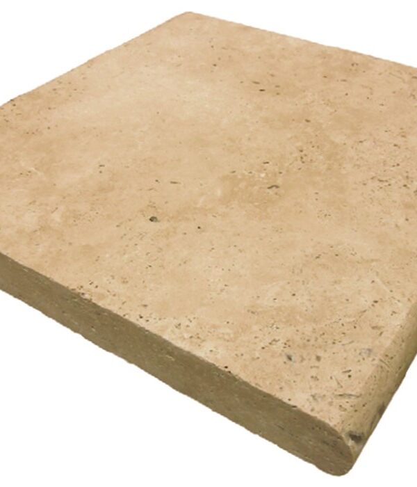 Light Walnut Travertine – Single Bullnose Coping_TILE EXTERIOR STONE COPING SPK-007 regiontile.com