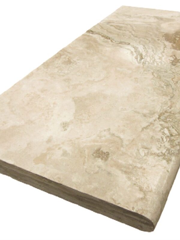 Cr̬me Brulee Travertine – Single Bullnose Coping_TILE EXTERIOR STONE COPING SPK-014 regiontile.com