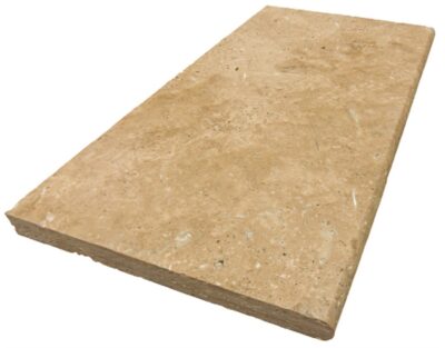 Light Walnut Travertine – Single Bullnose Coping_TILE EXTERIOR STONE COPING SPK-016 regiontile.com