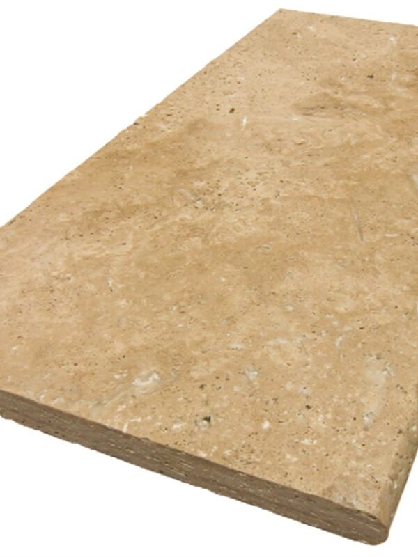 Light Walnut Travertine – Single Bullnose Coping_TILE EXTERIOR STONE COPING SPK-016 regiontile.com