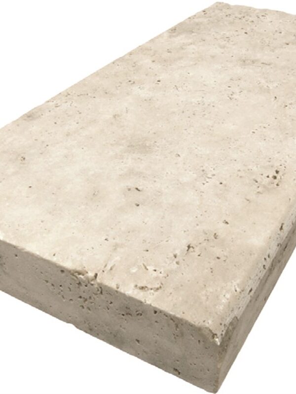 Ivory Travertine – Tumbled Edge Coping_TILE EXTERIOR STONE COPING SPK-017 regiontile.com