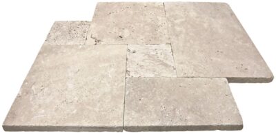 Ivory Tumbled Versailles Pattern Paver_TILE EXTERIOR STONE PAVERS SPK-019 regiontile.com