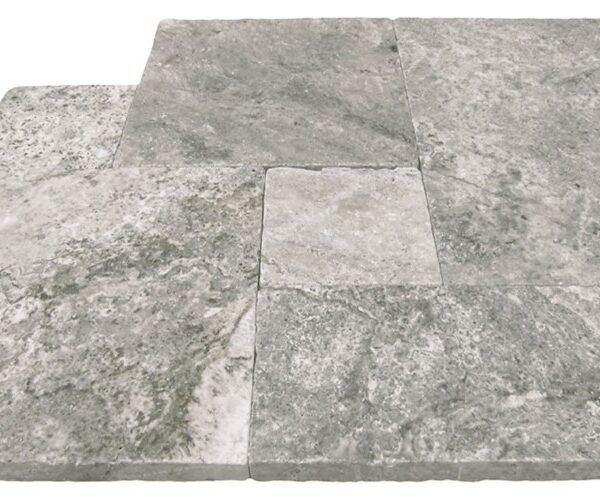 Silver Tumbled Versailles Pattern Paver_TILE EXTERIOR STONE PAVERS SPK-023 regiontile.com