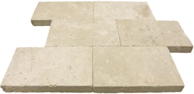 Ivory Travertine – Tumbled Paver_TILE EXTERIOR STONE PAVERS SPK-027 regiontile.com