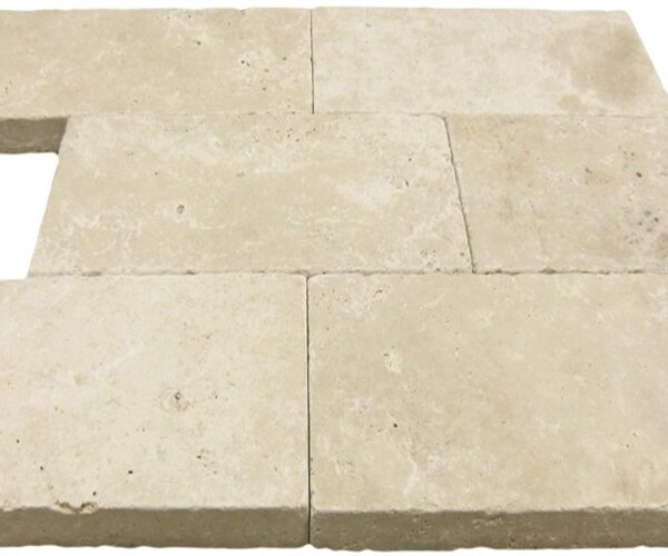 Ivory Travertine – Tumbled Paver_TILE EXTERIOR STONE PAVERS SPK-027 regiontile.com