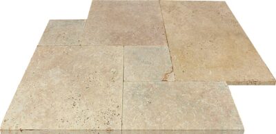 Rustic Ivory Tumbled Versailles Pattern Paver_TILE EXTERIOR STONE PAVERS SPK-040 regiontile.com