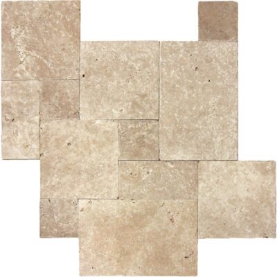 Ivory Versailles Pattern Tumbled_TILE FIELD TILE SSK-765 regiontile.com