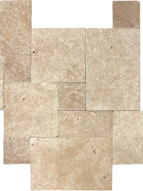 Ivory Versailles Pattern Tumbled_TILE FIELD TILE SSK-765 regiontile.com