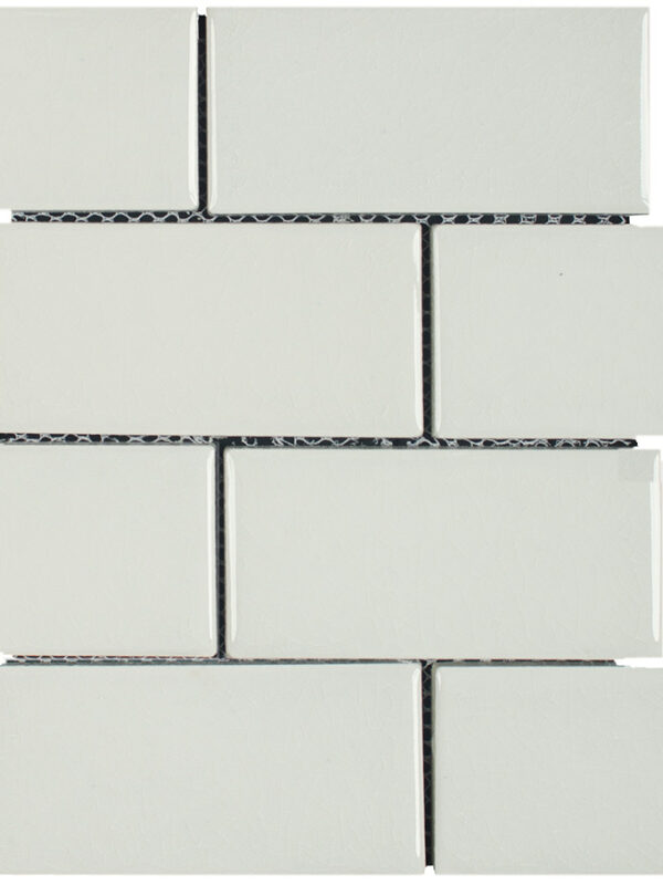 White Crackle Brick_TILE MOSAICS CERAMICS CHATEAU SSE-813 regiontile.com