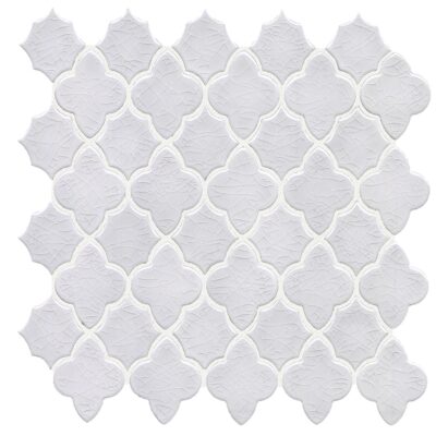 White Crackle Amara Pattern_TILE MOSAICS CERAMICS CHATEAU SSE-817 regiontile.com