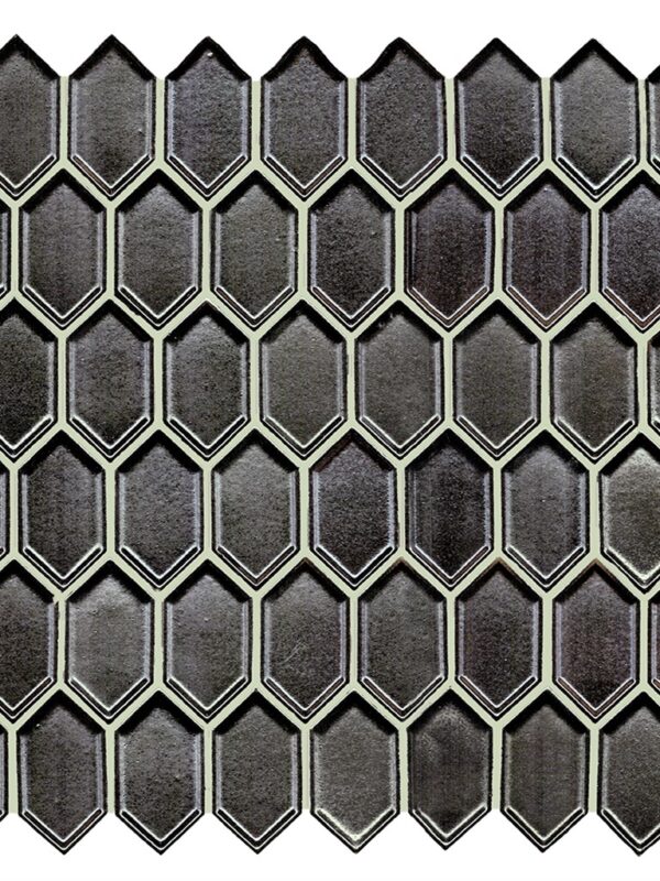 Gun Metal Vault Mini Picket_TILE MOSAICS CERAMICS CHATEAU SSR-1439 regiontile.com