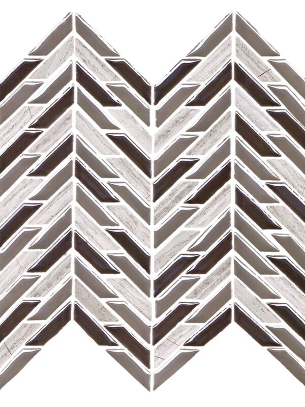 Zapata Chevron Pattern_TILE MOSAICS CERAMICS CITYSCAPE SSY-528 regiontile.com