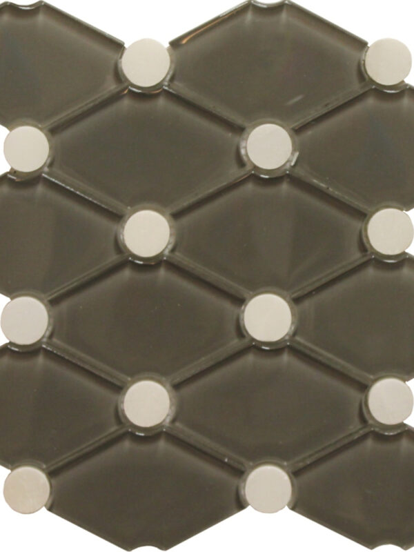 Brooks Pattern Gray-TILE MOSAICS GLASS SSL-1110 regiontile.com