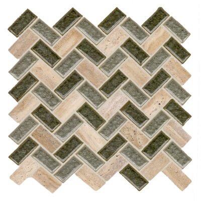 Opulent Blend Herringbone_TILE MOSAICS GLASS SSM-428 regiontile.com