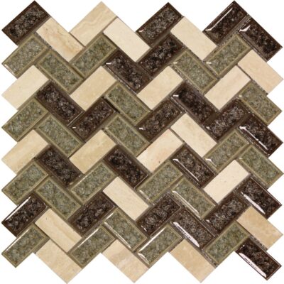 Luna Blend Herringbone_TILE MOSAICS GLASS SSM-429 regiontile.com