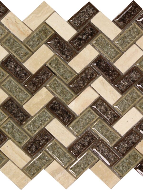 Luna Blend Herringbone_TILE MOSAICS GLASS SSM-429 regiontile.com