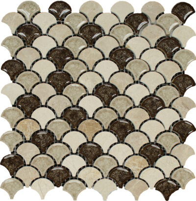 Amaretti Blend Fan Pattern_TILE MOSAICS GLASS SSR-1401 regiontile.com