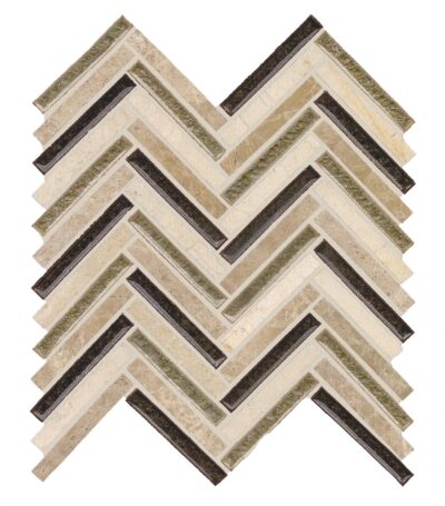 Amaretti Blend Herringbone Pattern_TILE MOSAICS GLASS SSR-1402 regiontile.com