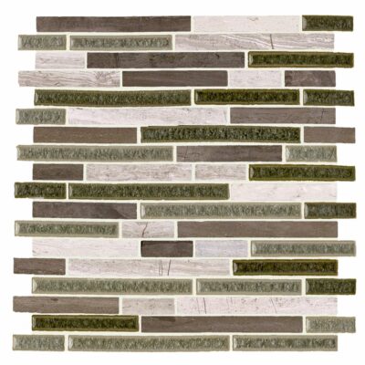 Smoke Blend Random Brick Pattern_TILE MOSAICS GLASS SSR-1406 regiontile.com