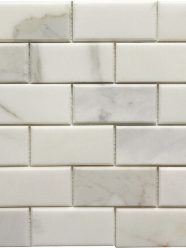 Calacutta Bevel Brick_TILE MOSAICS MARBLE LIMESTONE SSH-218 regiontile.com