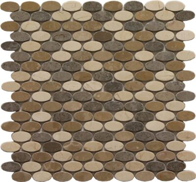 Tweed Blend Small Oval_TILE MOSAICS MARBLE LIMESTONE SSH-227 regiontile.com