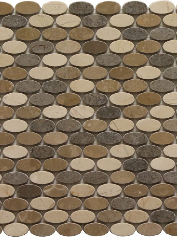 Tweed Blend Small Oval_TILE MOSAICS MARBLE LIMESTONE SSH-227 regiontile.com