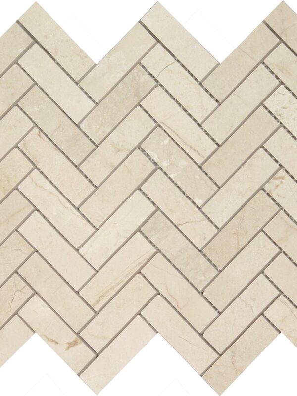 Long Crema Marfil Herringbone_TILE MOSAICS MARBLE LIMESTONE SSH-250 regiontile.com