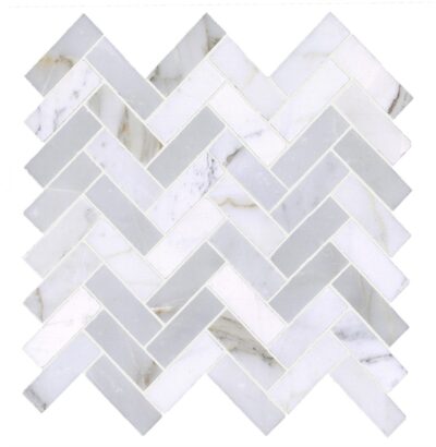 Long Calacutta Herringbone_TILE MOSAICS MARBLE LIMESTONE SSH-252 regiontile.com