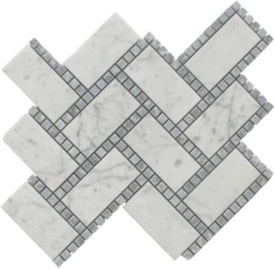 Manhattan Pattern Glacier Blend_TILE MOSAICS MARBLE LIMESTONE SSH-255 regiontile.com