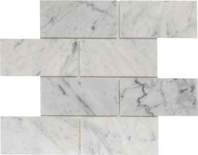 White Carrera Brick_TILE MOSAICS MARBLE LIMESTONE SSH-275 regiontile.com