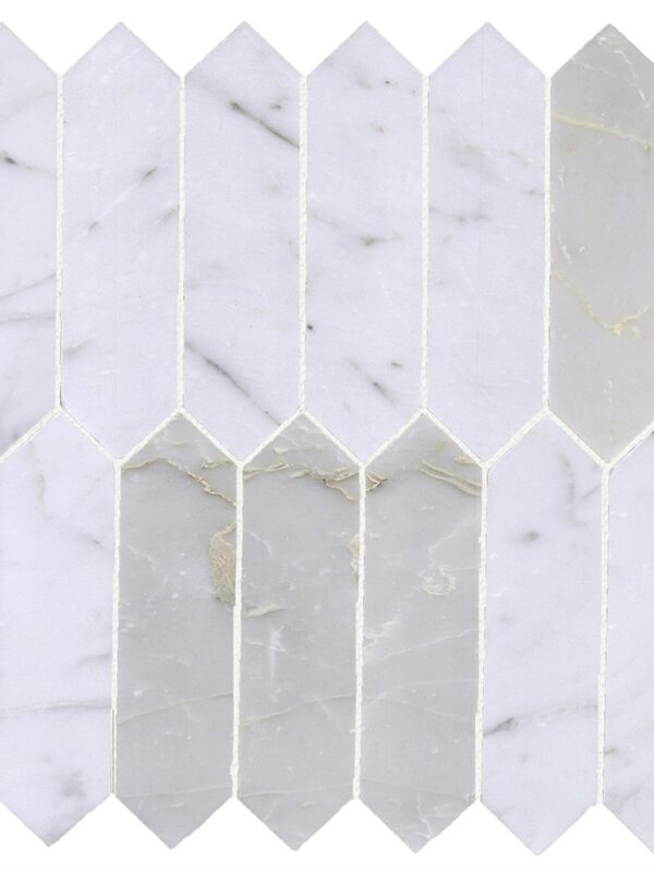 White Carrera Baroque Pattern_TILE MOSAICS MARBLE LIMESTONE SSH-305 regiontile.com