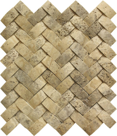 Philadelphia Concave Herringbone_TILE MOSAICS TRAVERTINE SSV-622 regiontile.com