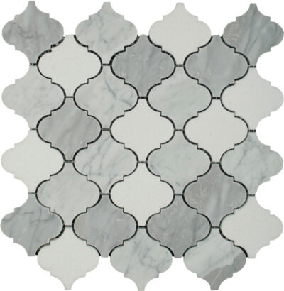 Arctic Blend Damask Pattern_TILE MOSAICS WATERJET SSC-1305 regiontile.com